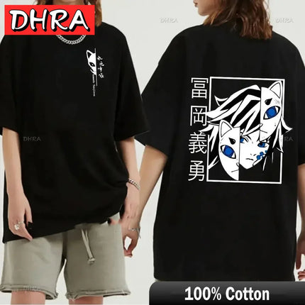 Japanese Anime Demon Slayer Graphic Zenitsu Shinobu T-Shirt Fashion Tanjiro Inosuke Zenitsu Womens T Shirt Men Tees Nezuko Tops