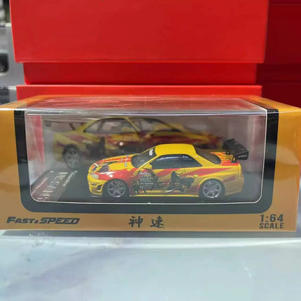 Fast Speed 1:64 Skyline Z-tune R34 Alloy Car Model