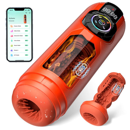 KUSHOR Heating Automatic Male Masturbator APP Control Vibrating Sucking Thrusting Masturbation Cup Penis Pump Sex Toy for Men