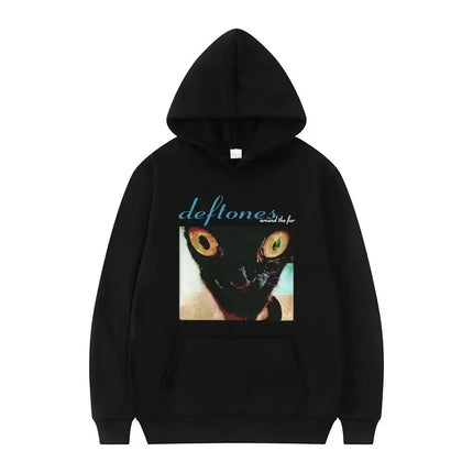 New Deftones Fashion Prevalent Print Hooded Men Women Plus Size Hoodies Retro Punk Sweatshirt Unisex Personality Streetwear