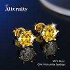 6 Prong Yellow 1 / 2ct(6.5mm)x 2pcs-box