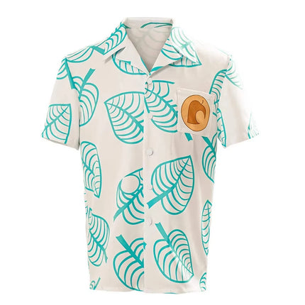 Timmy & Tommy Isabelle Cosplay Button-down Shirt Animal Game Crossing Chemise Short Sleeve Loose Men/Women Shirts 3D Print Tops