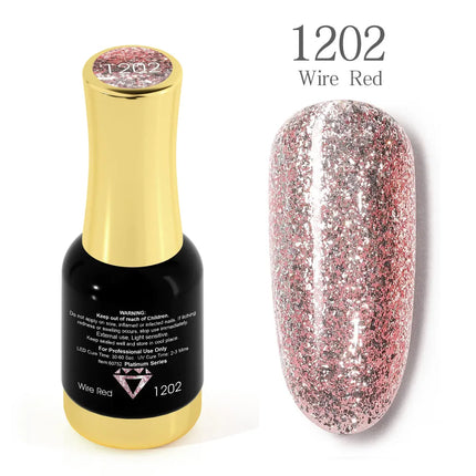 VENALISA 12ml Fabulous Pink Nails Crystal Lacquer CANNI Nail Art Glitter Pearl Diamonds Soak off Platinum UV LED Gel Nail Polish