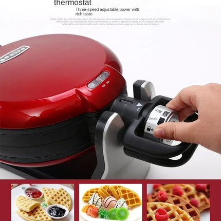 Double-sided Heating Turnover Rotary Ultra-thick Muffin Maker Cake Machine Waffle Maker Household Full-automatic Waffle Maker