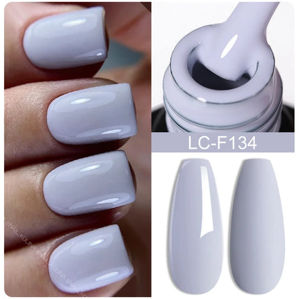 LILYCUTE 7ML Pink Glitter Nail Gel Polish Nude Natural Long Lasting Manicure Soak Off UV LED Nail Art Base Top Coat Gel Varnish