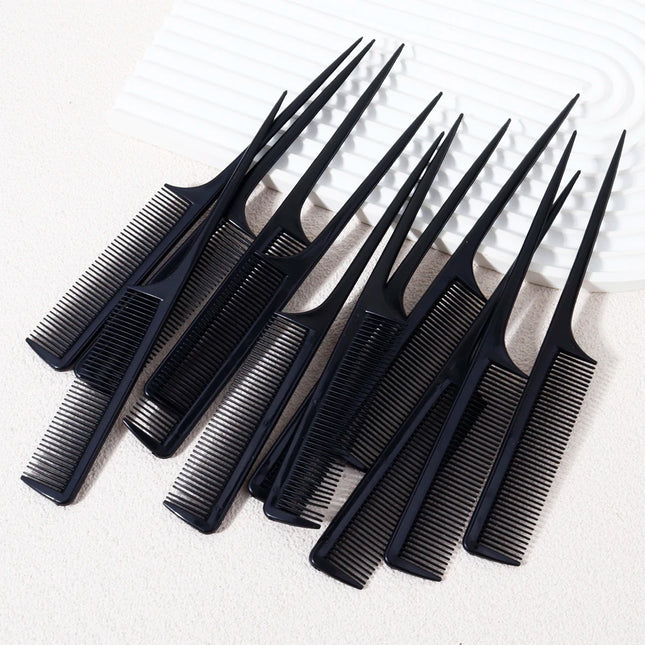 12 piece mouse tail comb set, hair dye comb, pointed tail comb, suitable for hair salons and home use,special for real hair wigs peines para el cabello