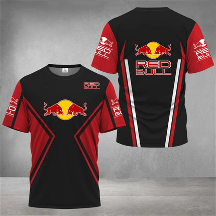 Summer Latest Red Bull Men's T-shirts Fashion Racing T-shirts Red Bull 3D Printed T-shirts Street Fashion Red Bull Clothing