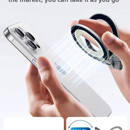 Aluminum alloy Magnetic Ring Phone Holder Ultra-thin strong magnetic N52 portable adjustable double-sided magnetic Phone Holder