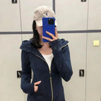 6 yards L suggestion (55.00 kg-60.00 kg / Steel seal midnight blue gold slim sweater