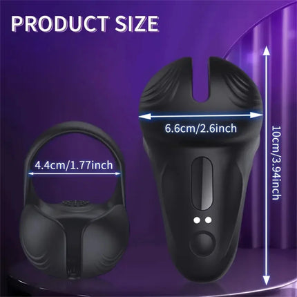 Penis Cock Ring Vibrator for Men Wireless Testicle Stimulator Male Remote Control Glans Massager Masturbator Sex Toy for Men 18+