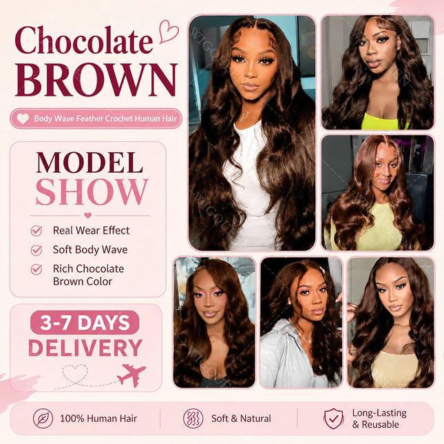 Body Wave Miracle Knots Feather Crochet Bundles 100% Human Hair For Braid #27 Honey Blonde Knotless Soft Pre-Separated Bulk Hair
