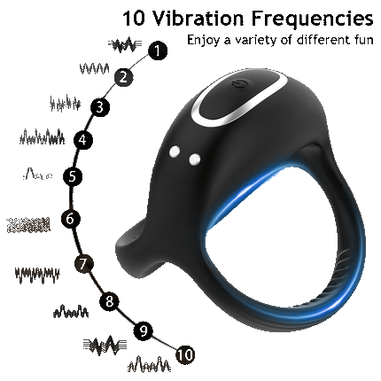 Vibrating Cock Ring for Men Silicone Penis Rings Intense Vibration Mens Vibrator Longer Harder Stronger Erection Adult Sex Toys