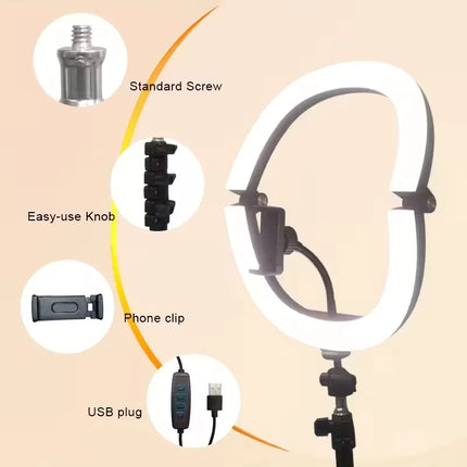 12-inch Foldable LED Ring Light With 110cm Tripod Stand , Adjustable 3 Light Modes CRI95+ for Photography,  Live Stream, Makeup