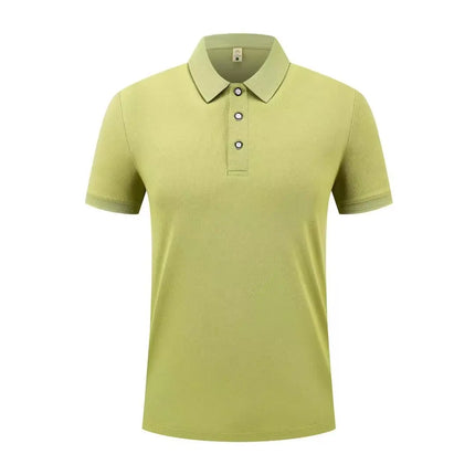 Summer Casual Sports Quick-drying Lapel Short-sleeved POLO Shirt 23 Solid Color Shirt Cycling Suit Fitness Suit For Men S-4XL