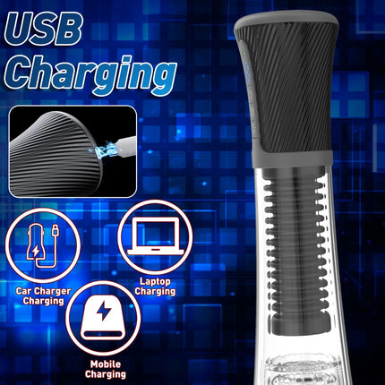 Realistic 3D Textured Ultimate Penis Pumping Experience 9 Frequency Vibrating & Sucking Automatic Male Masturbator Adult Toys 18