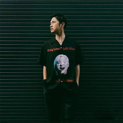 Film Character Printing Hip Hop Wacko Maria Shirt Men Women Loose High Street Top Black White Short Sleeve Shirts