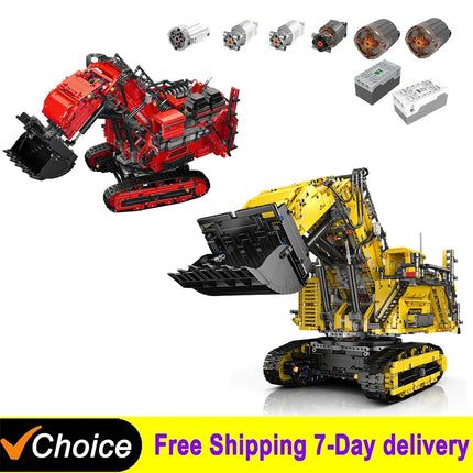 Two Color 4767PCS Technical APP Remote Control R9800 Excavator Building Block Assembly Truck Bricks Kid Christmas Gift For Boy