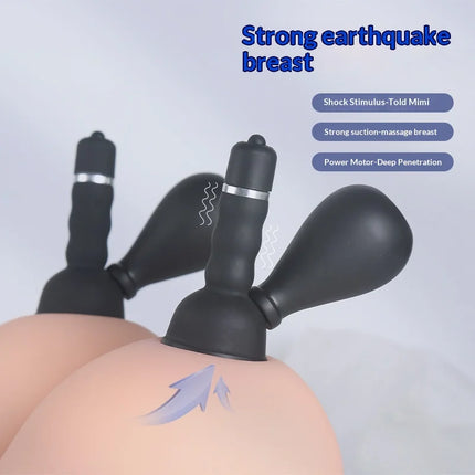 Electric Silicone Nipple Sucker Nipple Clamps Pump Vibrators Women Breast Enlargement Clitori Sucking Female Masturbator Sex Toy