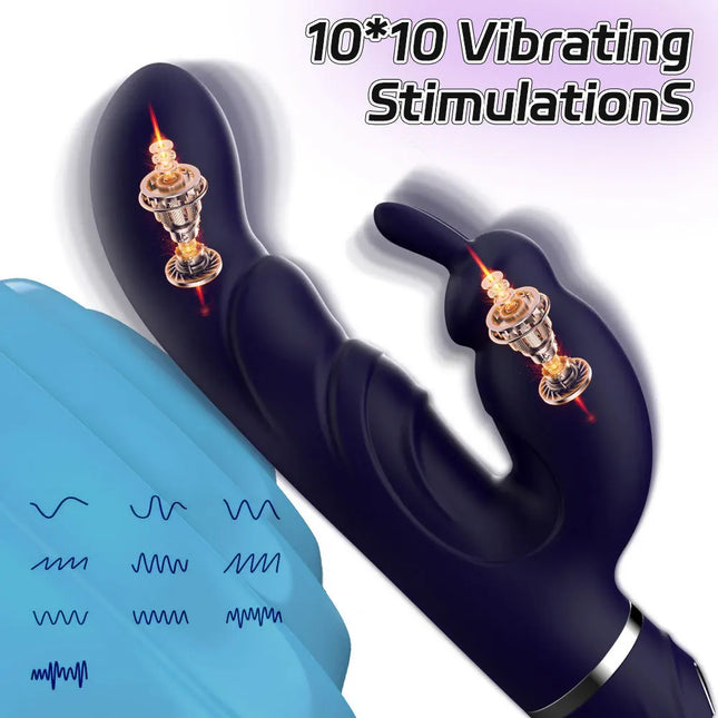 Women Dildo Rabbit Vibrator Powerful Vibration Clit G-spot Vaginal Nipple Stimulator Massager Female Orgasm Masturbator Sex Toys