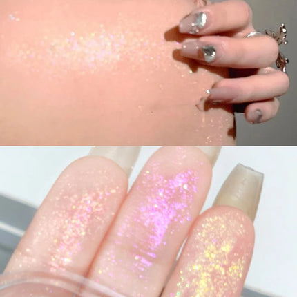 Chameleon Glitter Eyeshadow Highlighter Mashed potato High Gloss Shiny Crystal Brightening Bronzer Highlight Makeup Waterproof