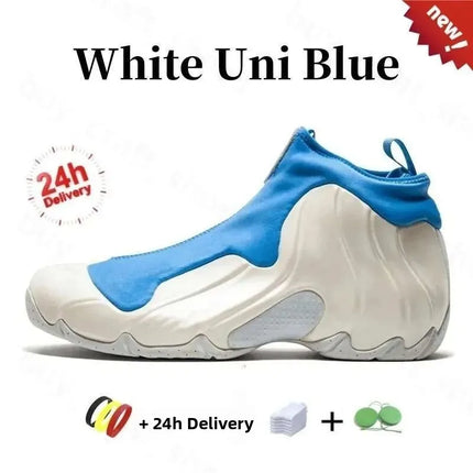 High Top Basketball Shoes - Breathable Leather Sports Sneakers / Chaussures de Basketball Montantes - Baskets Sport Cuir Respirant