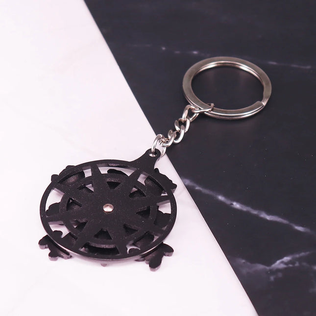 Cute Cartoon Skeleton Spinning Keychain
