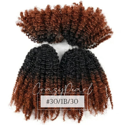 CrazyPearl 4B 4C Afro Kinky Curly Bulk Human Hair for Braiding Locs Twist Mini Micro Knotless Braids Dreadlock Hair Extensions