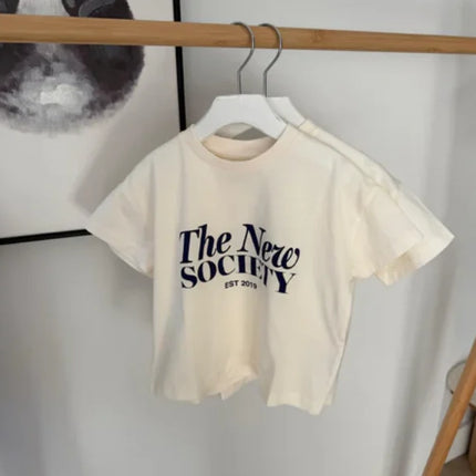 kids tee 26ss summer short sleeve tns baby boy t-shirts printed girls dress cotton clothing
