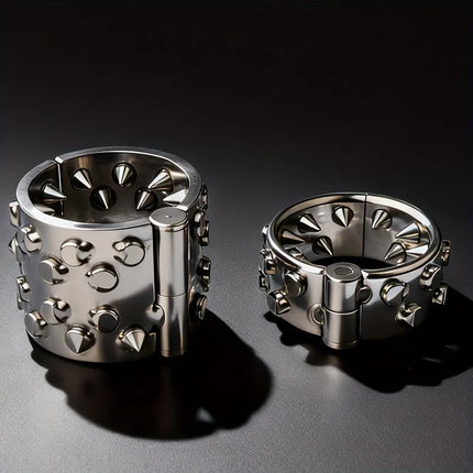 Metal Cock Ring Stainless Steel Adjustable Delay Ring Durable Body Accessories for Men