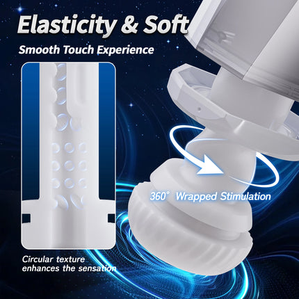 KUSHOR Automatic Male Sucking Masturbator Blowjob Machine Vibration Masturbation Cup Stroker Pocket Pussy Adult Sex Toys for Men