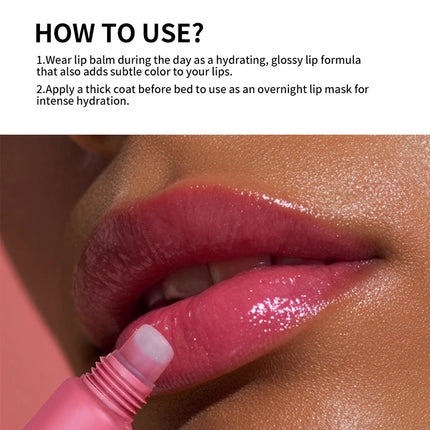 Lakerain Lip Gloss Butter Lip Balm Moisturizing Lip Balm Lip Gloss With Pendant Silver Chain Cherry Easy to Carry Lip Gloss