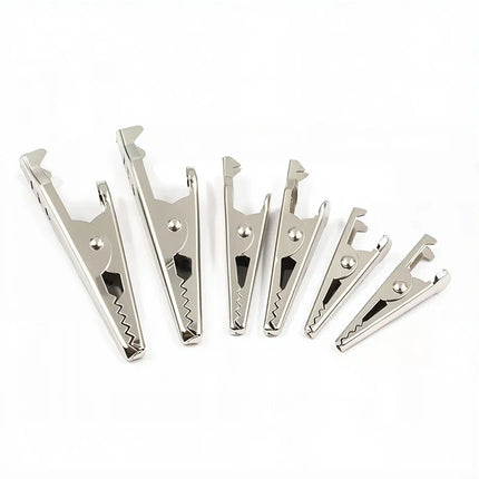 10pcs 28mm35mm45mm Alligator Clip Metal Crocodile Electrical Clamp for Testing Probe Meter Black/Red with Plastic Boot
