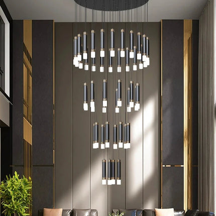 Interior Lighting Nordic Chandelier Home Decoration Living Room Pendant Modern Lustre Hall Lighting LED Staircase Long Pendant