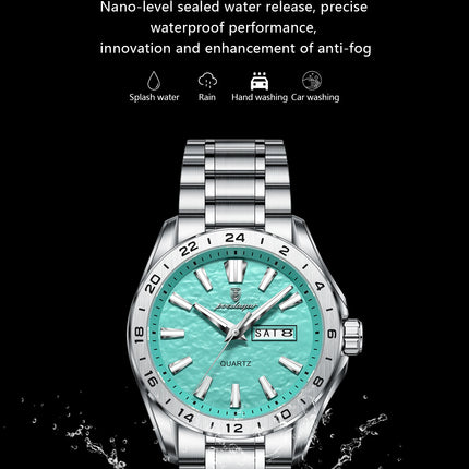POEDAGAR Exquisite Fashion Men's Watches High Quality Waterproof Luminous Business Watch For Men Date Week Quartz Men's Wristwatch