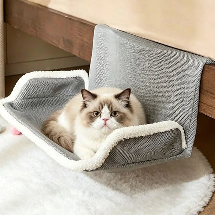 Hanging Cat Bed Window Perch, Four Seasons Universal Cat Hammock Bed, Portable Pet Bed for Window Bedside Sunbathing