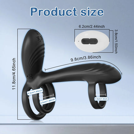 360° Rotation Twisting Vibrating Penis Ring Vibrator Sex Toy for Men Delay Time Prostate Massager Remote Control Cock Rings 18+