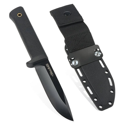 High-hardness outdoor straight-blade knife, full-body integrated high-end survival tool for camping, easy to carry, fruit knife