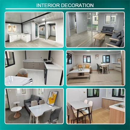 Detachable Portable Flat Pack Container Cabin Luxury Prefab Home Quick Assemble Steel Design Mobile Prefabricated House
