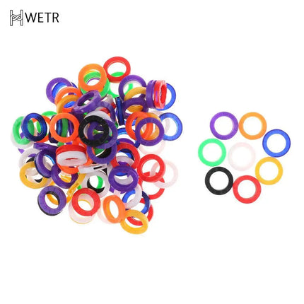 1/10pcs Mixed Color Hollow Multi Color Rubber Soft Key Locks Keys Cap Key Covers Topper Key Ring