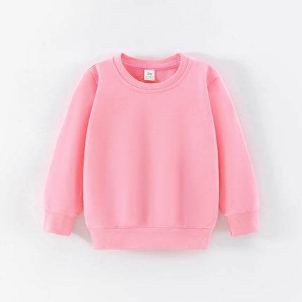 Autumn Spring Sweatshirt Kids Solid Color Hoodies Children Long Sleeve Sweatshirt Baby Boys Clothes Girls Tops
