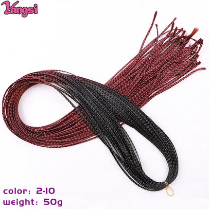 Full Star 30 Inch Synthetic Zizi Braids Thin Box Braids Hair Extensions Brown Pink Blue Red 613 Ombre Box Crochet Braiding Hair