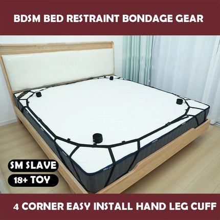 Adult BDSM Sex Toy Handcuff Bondage Gear Female Body Restraint SM Slave Erotic Role Play Couple Sex Game 4 Corner Strap System
