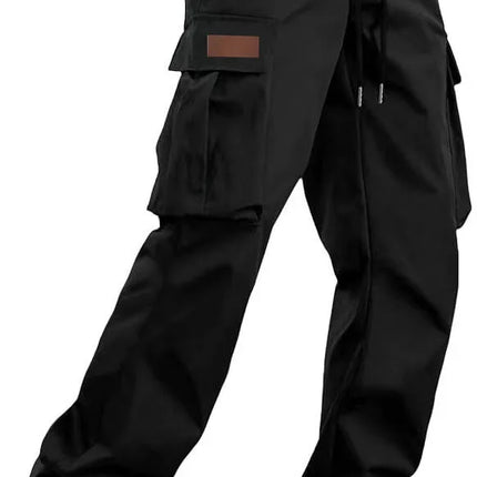2026Mens Casual Jogger Pants Relaxed Fit Cargo Pants Drawstring Sweatpants Hiking Outdoor Twill Sport Pants