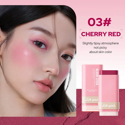 Life Girls Peach air multi purpose blusher stick,Natural and comfortable to wear, with a natural makeup effect. Highlighting blu