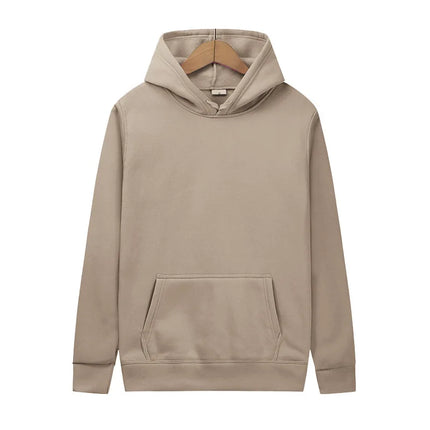 Masculino Cor Sólida Com Capuz Suéteres Masculino Camisola De Lã Quente Moda Roupas De Rua Solta Respirável  Hoodie Men