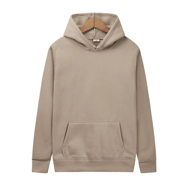 Masculino Cor Sólida Com Capuz Suéteres Masculino Camisola De Lã Quente Moda Roupas De Rua Solta Respirável  Hoodie Men