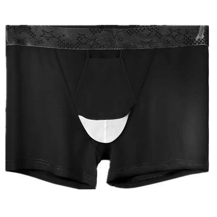 Mens Underpants Boxer Shorts Homme Thin Ice Silk Panties Man Breathable Bullet Separation Pouch Underwear Cueca Calzoncillo