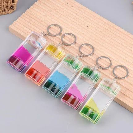 Creative Decompression Two-Color Liquid Oil Leak Acrylic Liquid Hourglass Timer Oil Drop Craft Desktop Decoration Exquisite Gift