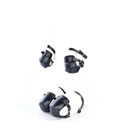 BDSM Kits Adult Toys Crawl Knee Elbow Handcuffs Puppy Play Bondage Set Unisex Dog Hood Binding band Role-Playing Sex Games
