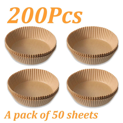 50-500Pcs Air Fryer Disposable Paper Non-Stick Square Round Non-Stick Airfryer Baking Papers Air-Fryer Paper Liners Paper